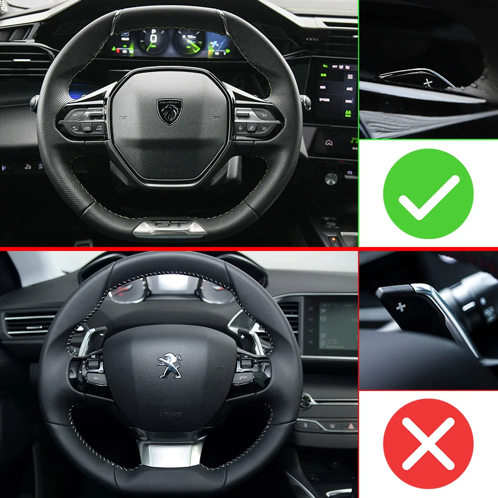 لبيجو 308 الجيل الثالث 408 PHEV 2022 2023 2024 SW GT الهجين قسط عجلة قيادة السيارة شيفتر مجذاف DSG تمديد الملحقات #2