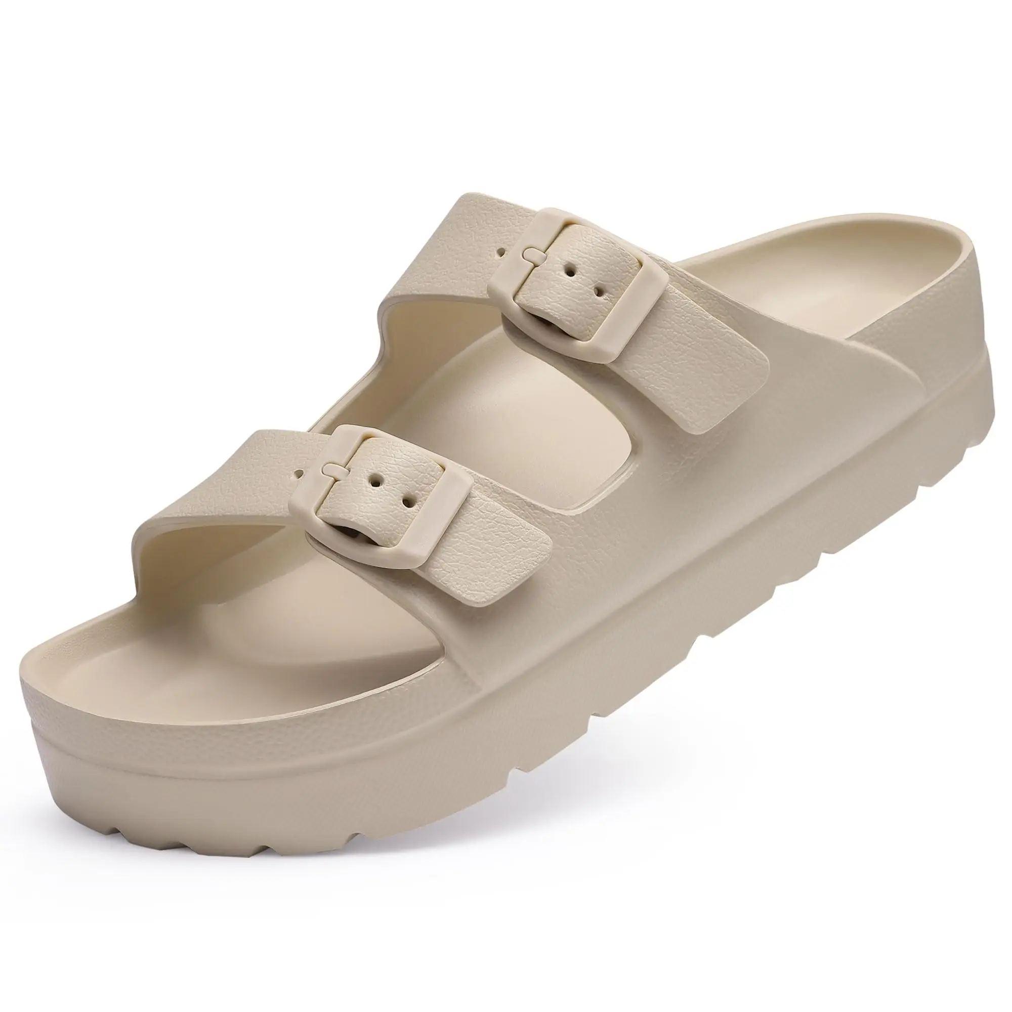 Gacimy, zapatillas de suela gruesa de verano para mujer, sandalias de playa ligeras a la moda con soporte para arco, nuevas chanclas de casa con plataforma EVA
