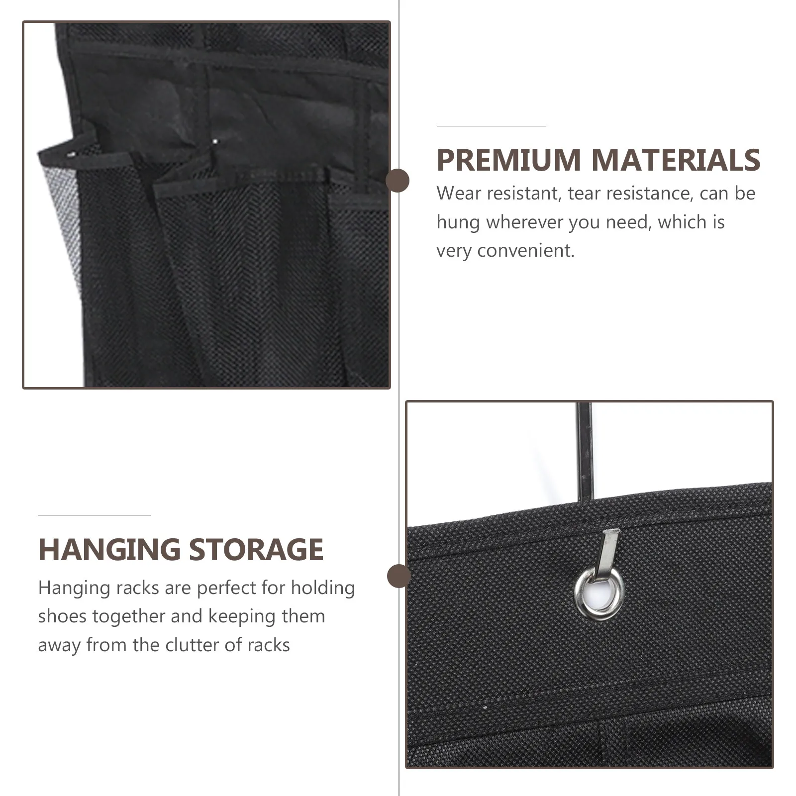 24-Grid Shoes Hanging Storage Bag Door Shoe Organizer Premium Non-Woven Hanging Storage Bag for Home Bedroom Bathroom Kitchen
