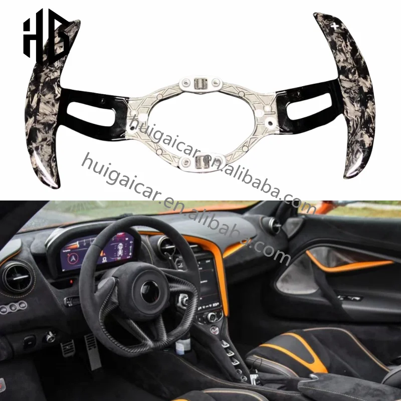 OEM Style Car Shift Paddles Carbon Fiber Steering Wheels Shifter Extended Paddles for McLaren 720S 720GT 650S 600LT 570S 570GT