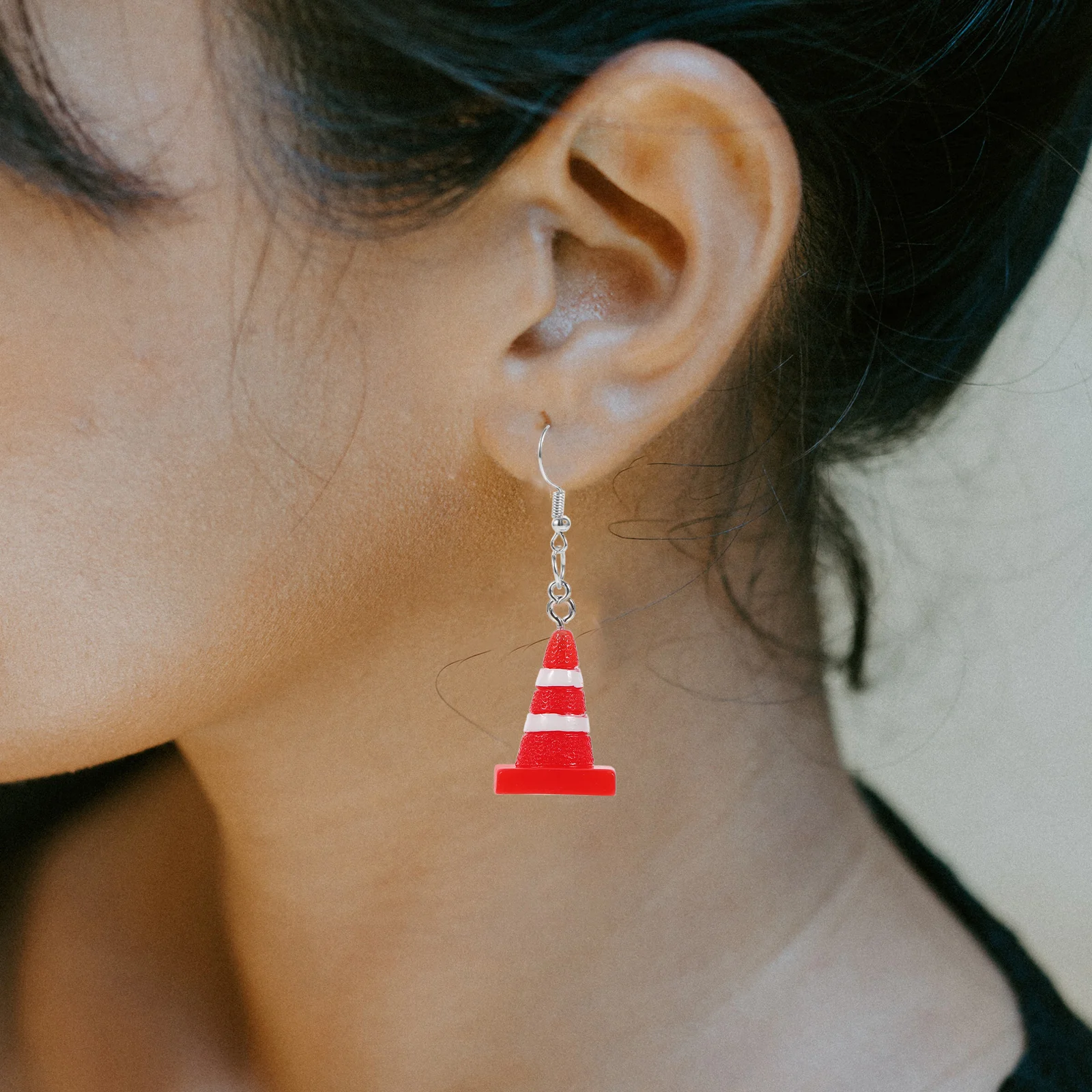 10 Pcs Barricade Pendant Mini Stop Signs Traffic Cones Construction Highway Safety Jewelry The DIY Earring Charm Party Favors