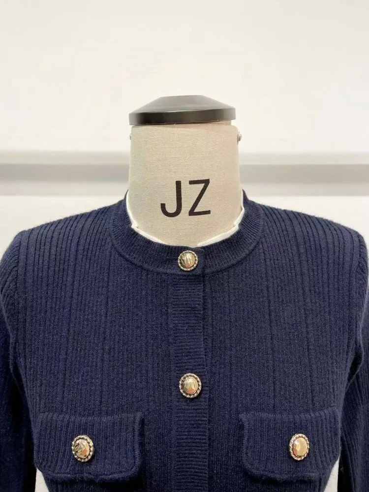 Büro Damen Elegante Designer Dunkelblau Slim Fit Mittlere Taille Herbst Winter Frauen Langarm O Neck Patchwork Lange Stil Kleider