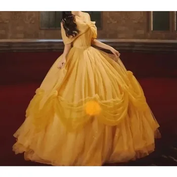 Jaune Princ Sle mariage Dr femmes nouveau 2025 haut de gamme...