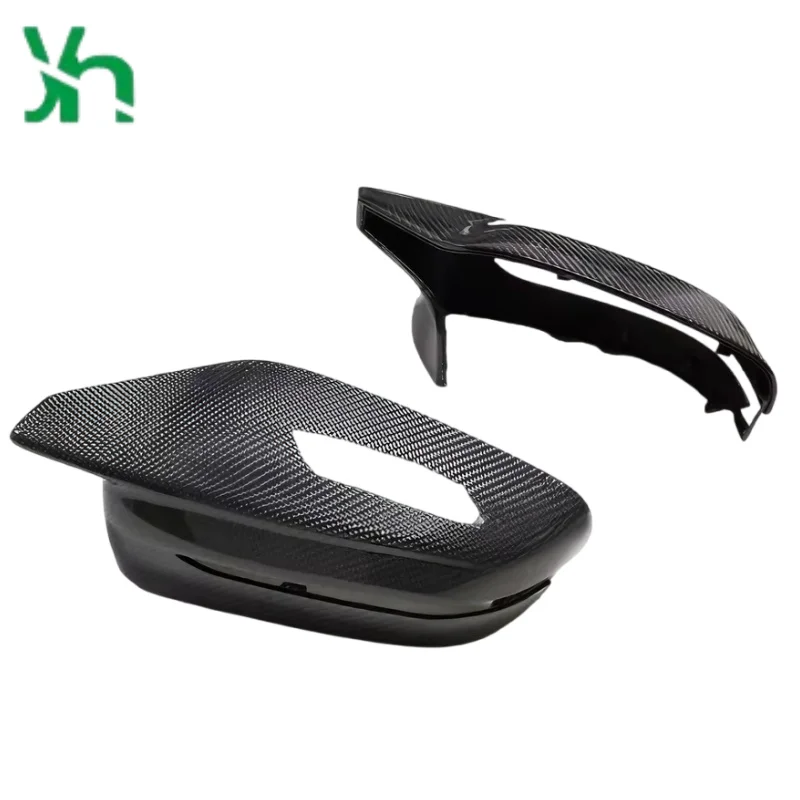 مناسبة لسيارات BMW M3 G80 غطاء مرآة جانبية ملحقات خارجية غطاء مرآة الرؤية الخلفية على شكل حرف M من ألياف الكربون الجافة #1