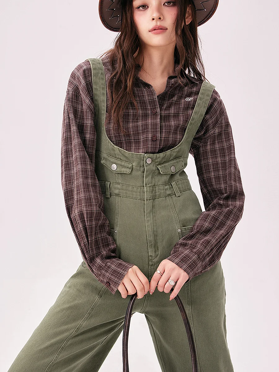 Calças casuais soltas femininas primavera verão outono novo sle cintura alta zíper algodão ket detalhe coreano sle commute calças