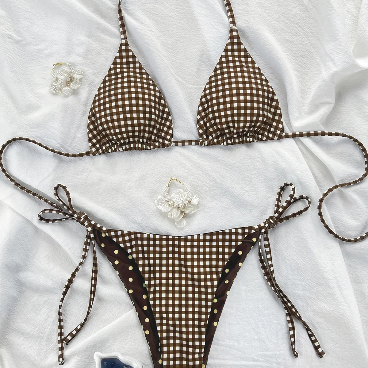 Double-sided Print Two Wear Bikini Premium Bikini Seaside Split Swimsuit Women Bikini Set Beach Swimwear Купальник Женский