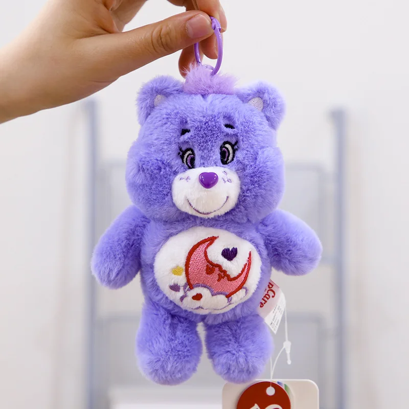 Miniso Care-llavero de oso de peluche para niña, muñeco de peluche colgante, bolso de mano, llavero relleno de oso de dibujos animados, regalo de vacaciones para pareja