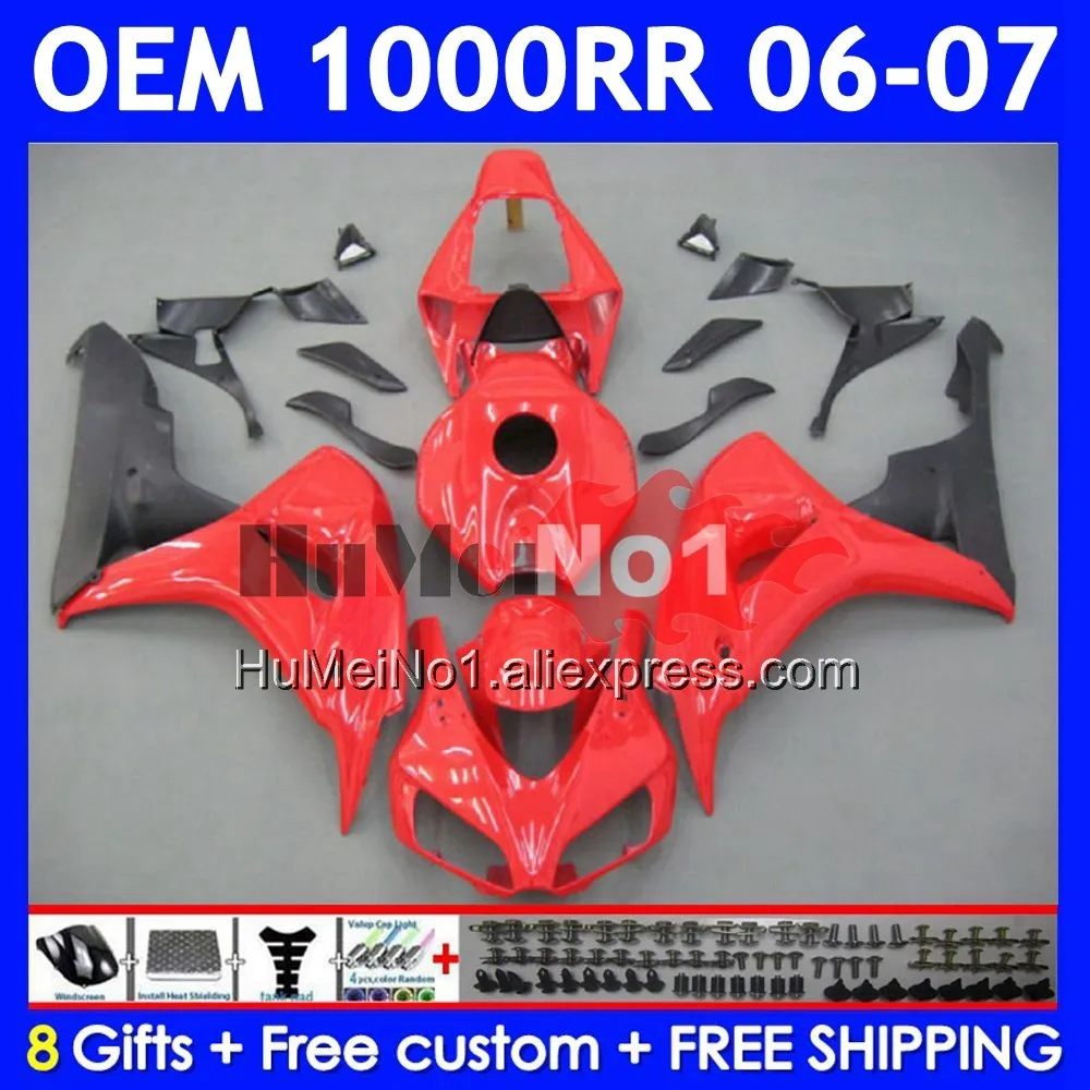 100% Fit Injection For HONDA CBR 1000 RR Factory red CC 1000RR 1000CC 60No.30 CBR1000 RR CBR1000RR 2006 2007 06 07 OEM Fairing