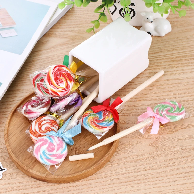 1PCS Kawaii School Supply Office Stationery Ballpoint Pen Creative Cute Lollipop Sweet Candy Styling Funny Lovely