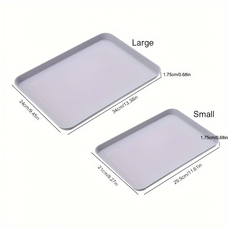 Plastic Serving Trays , Plastic Fast Food Tray , Reusable Rectangular Party Platters for Veggie, Snack, Fruit, Cookies, De