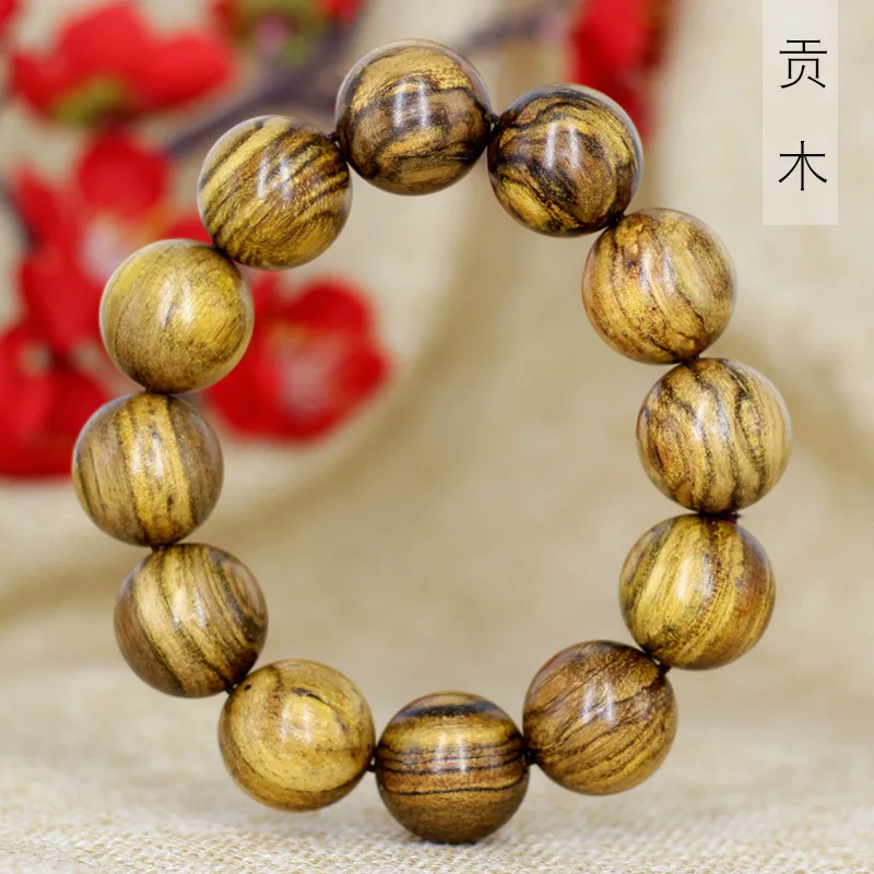 Gongmu bracelet, size 2.0*12 beads, with clear texture natural fragrance, suitable for both men and women as a decorative an