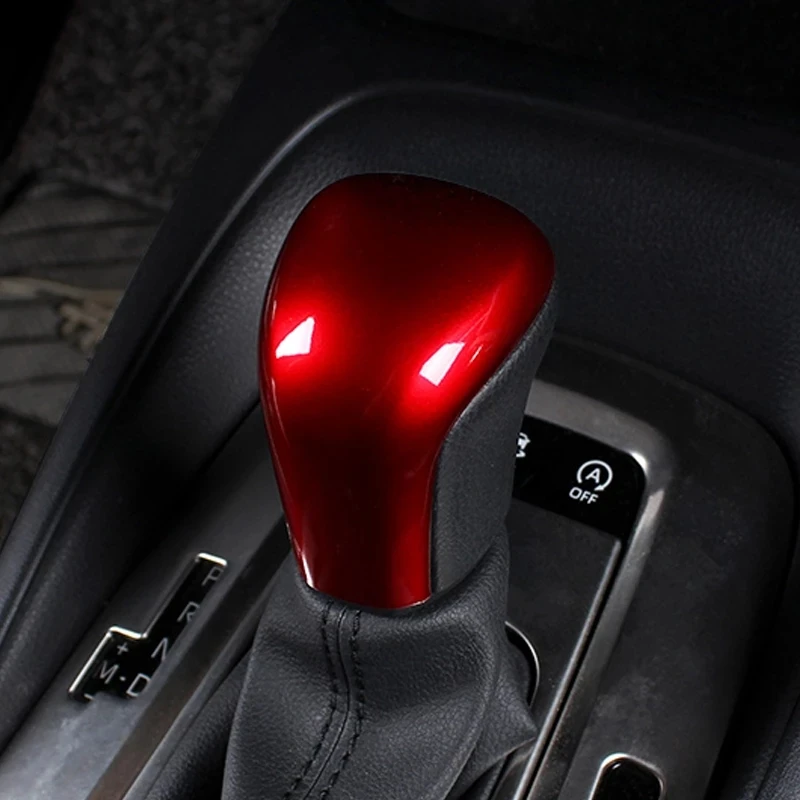 For Toyota Yaris Cross 2020 2021 2022 ABS CarbonFiber Car Gear Head Shift Knob Cover Handball Trim Sticker Interior Accessories