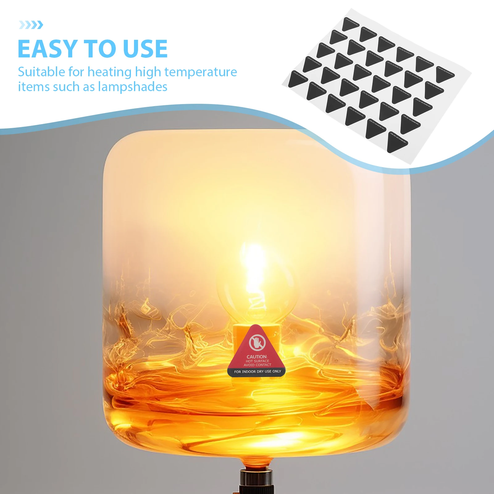 Anti-Scald Stickers Temperature Sensitive Warning Labels For Heating Lamp Kettle Safe Caution Sign Traffic Safety High Temp