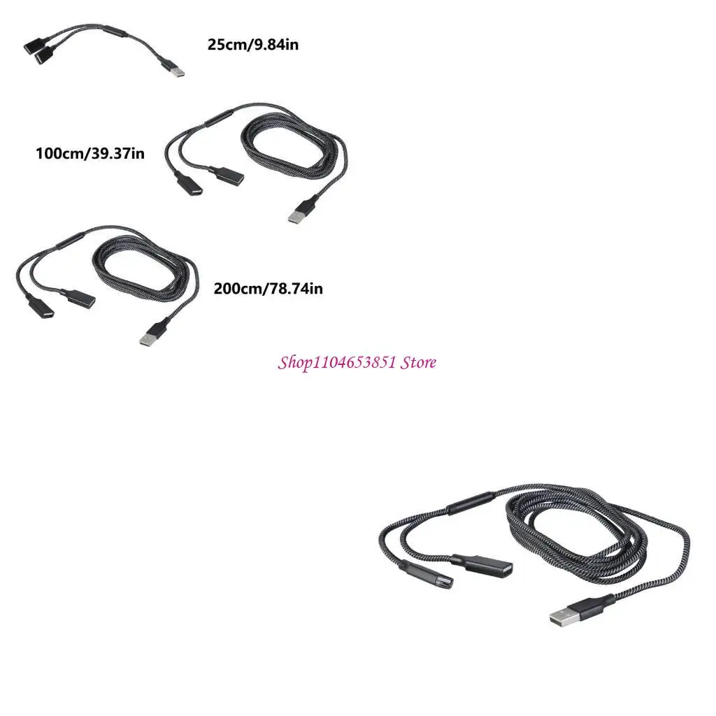 

Двойной USB -адаптер удлинения шнура 1 за 2 из 2 для зарядки передачи данных