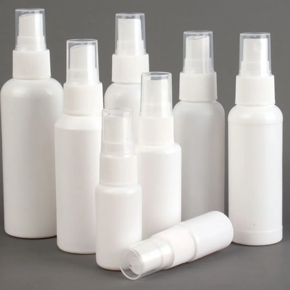 

5pcs/pack 60ml Refillable white color Plastic Portable Spray Perfume Bottle with white color pump sprayer