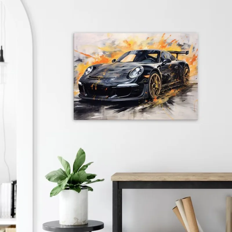 Modern Abstract Luxury Cars Poster Colorful Famous Brand Sports Car Canvas Painting Trendy Wall Art for Living Room Home Decor