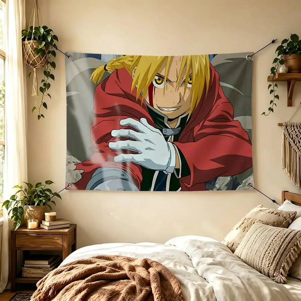 Edward Elric  Flags for Bedrooms Home Decor Items Outdoor Decors Garage Decoration Flaga