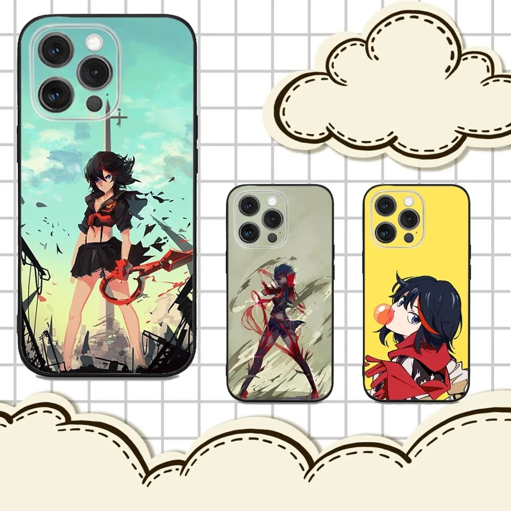 

Anime GIRL K-Kill La Kill Phone Case For iPhone 16e,16,15,14,13,12,11,Pro,X,XS,Max,XR,Plus,Mini Soft Black Cover