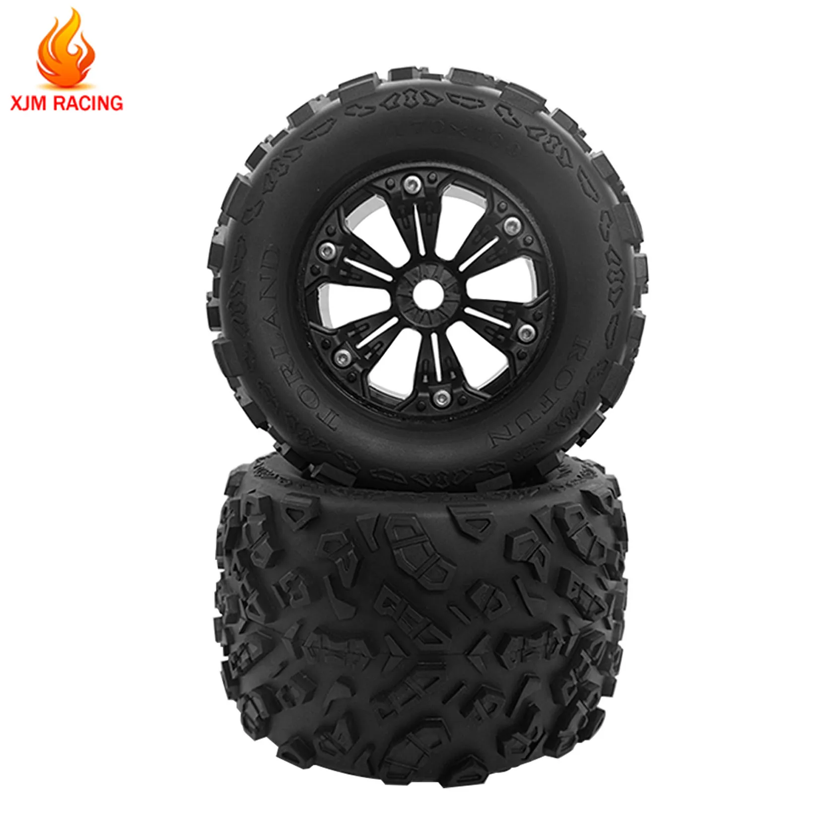 170x100mm Knobby Wheel Tyres Set for 1/8 HPI Racing Savage XL FLUX Rofun Rovan Torland Monster Brushless Truck Rc Car Parts