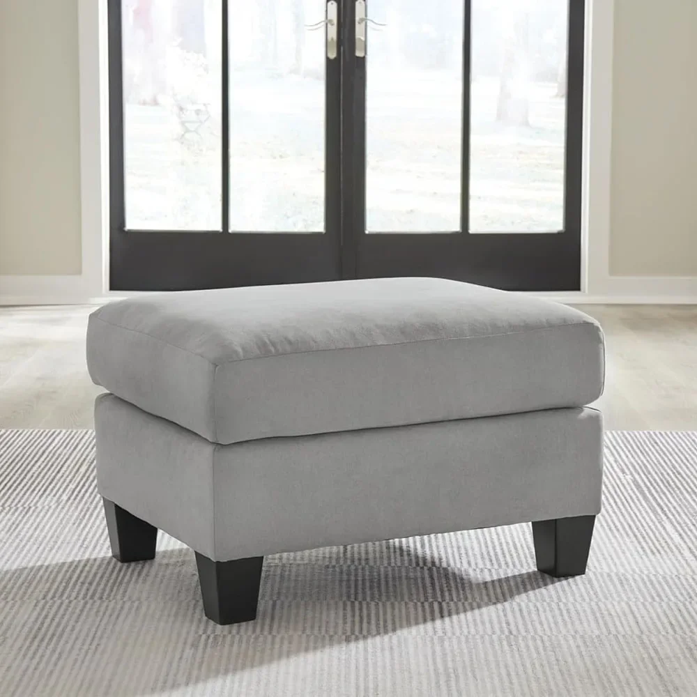 

Adlai Casual Upholstered Ottoman, Light Gray，Polyester Blend，24 D x 31 W x 20 H inches