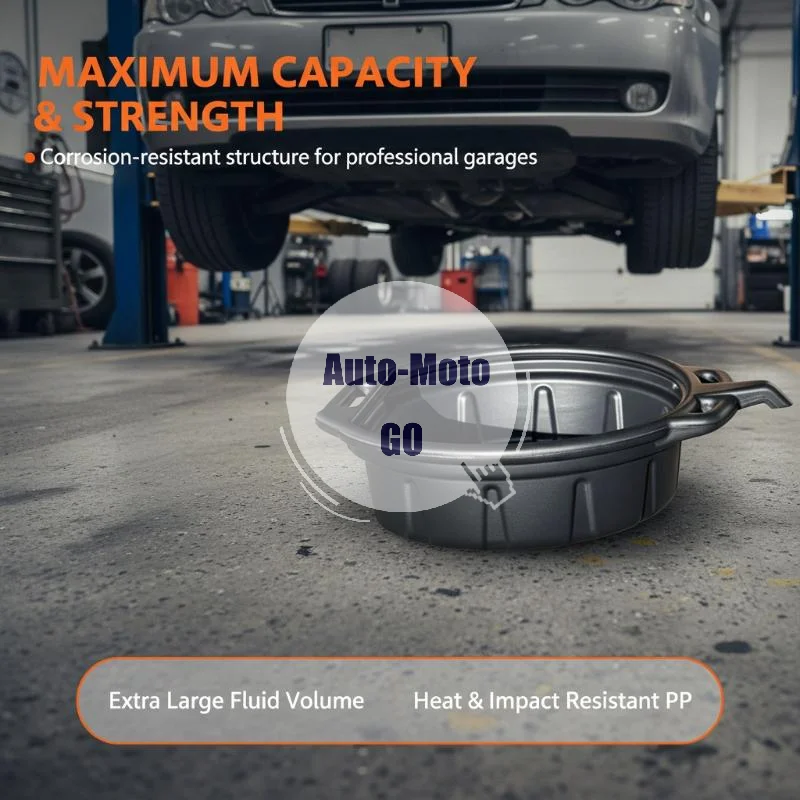 Oil Drain Pan Anti-Splash Waste Fuel Fluid Collector Reusable for Car Oil Change Garage Professional Auto Repair