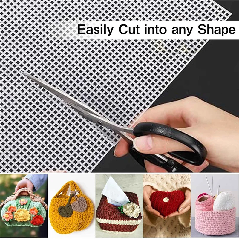 

AT05-холщовые подушечки, 24 шт., белый прямоугольный пластиковый сетчатый лист, гибкий пластиковый холст для поделок, вышивки, рукоделия, вязания