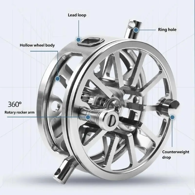 Fishing Stringer Lock Wheel for Waterside Fishing, Metal Fish String Tool with Winding Frame and Easy Storage Carry