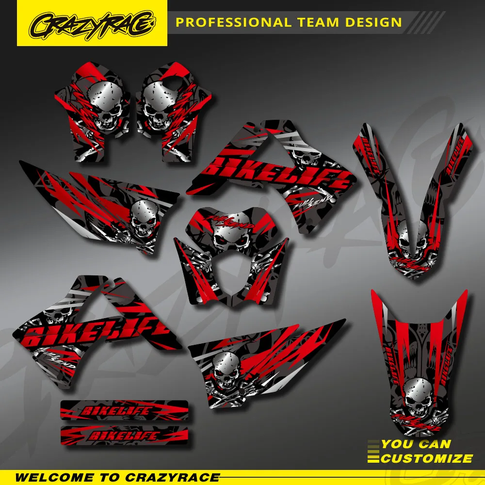 

CRAZYRACE Custom Team Motorcycle Graphics Backgrounds Decals Stickers Kit For GASGAS 125 200 250 300 450 2010 2011 EC MC