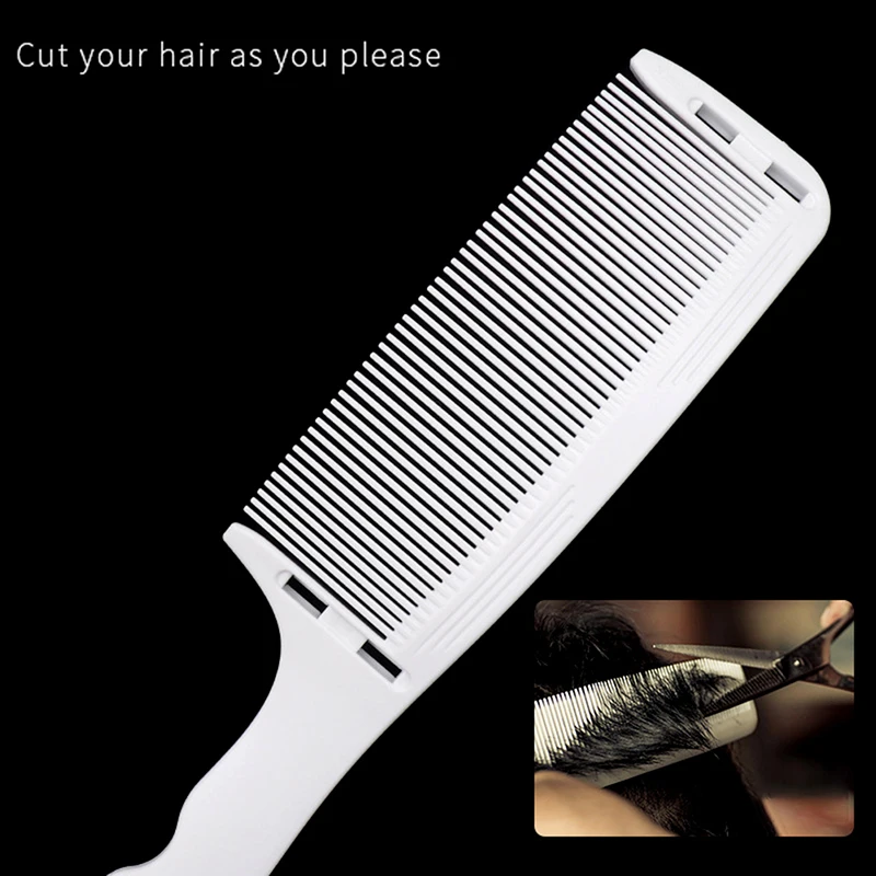 New Curved Shaver Hair Clipper Cutting Comb Barber Flat Top Comb With Ruler Anti-Static Salon Cutting Comb Hairdressing Brush