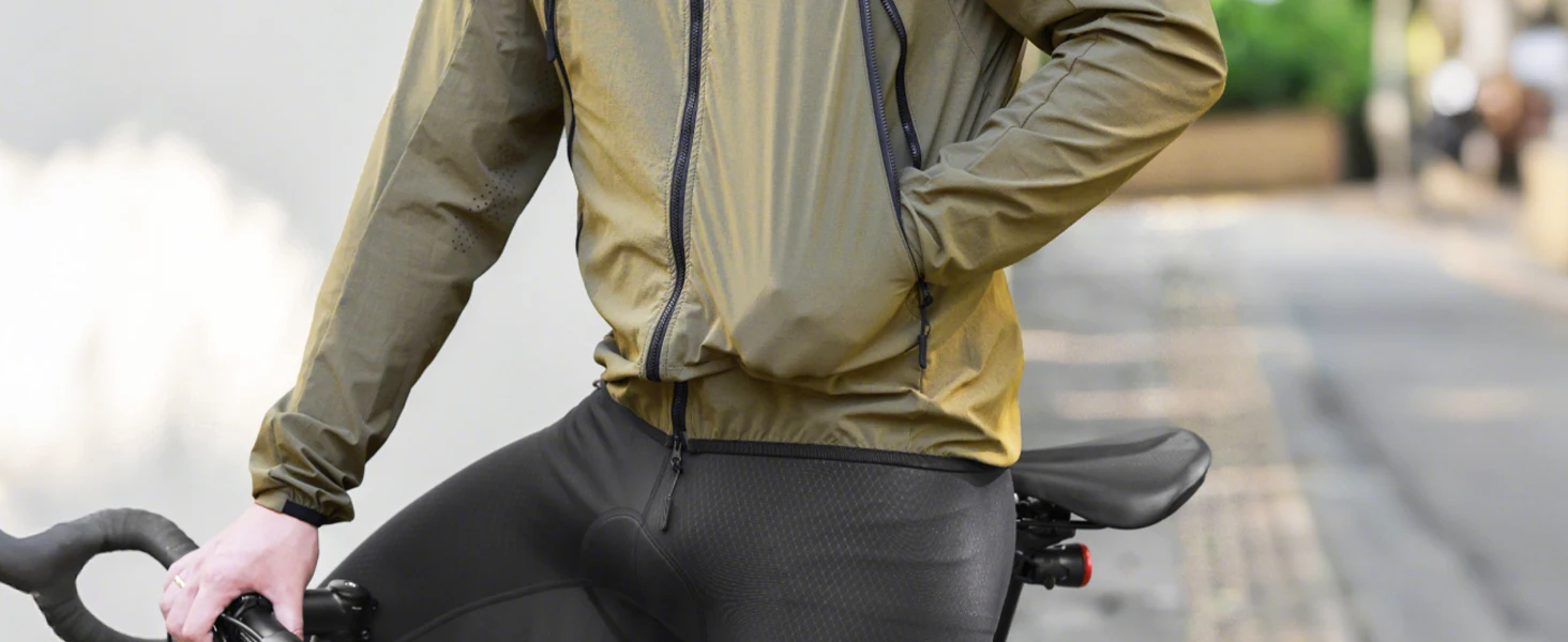 WOSAWE Unisex Fahrradjacke Wasserabweisend Leichtgewicht Herren Windbreaker Doppelreißverschluss YKK Reflektierend – Detail 24