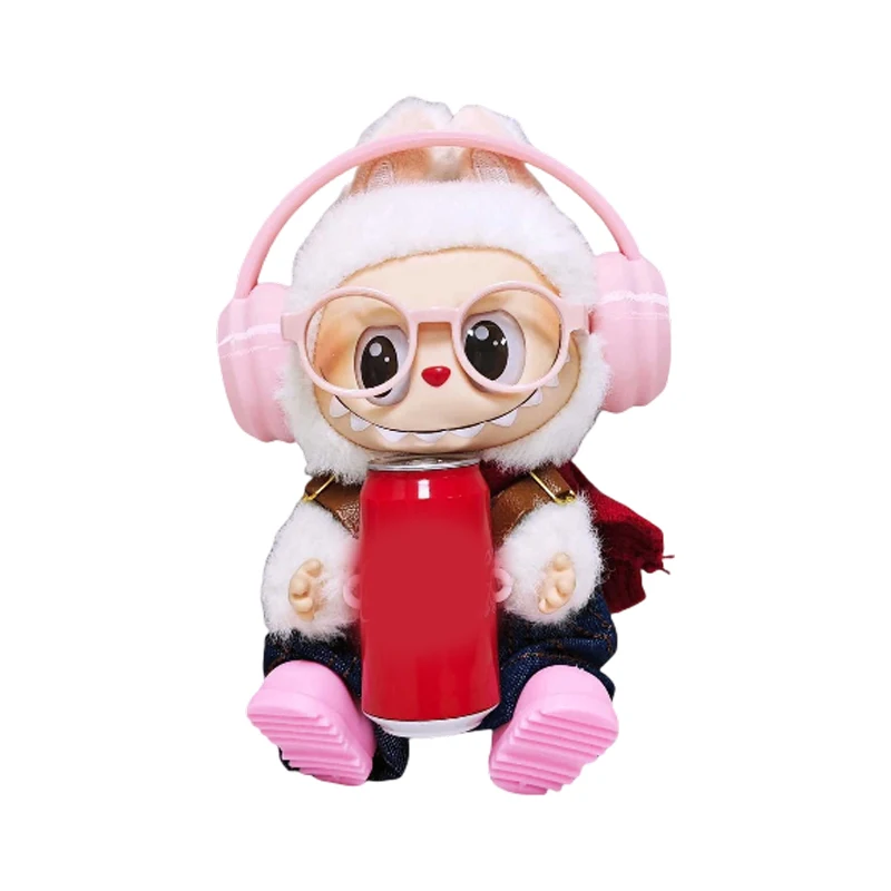 17cm Mini vêtements de poupée en peluche tenue accessoires pour corée Kpop Exo Labubu idole salopette pantalon ensemble Macaron poupée vêtements cadeau