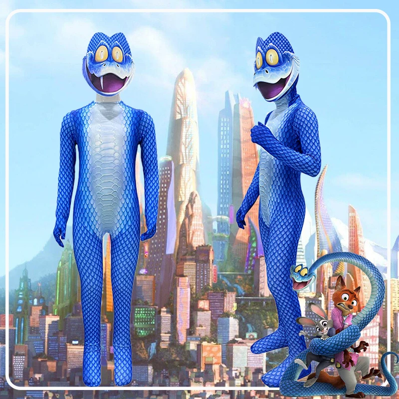 Costume complet Gary the Snake pour enfants, jeu de rôle sur scène de noël, combinaison avec capuche pour fête d'enfants