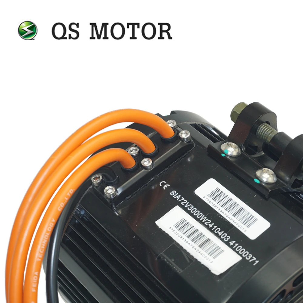 QS Motor QS138 3000W 70H V1 Albero scanalato motore centrale con pignone 428 14T per moto elettrica