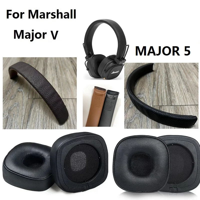 Ear Pads For Marshall Major V Major 5 Headphones replacement Ear cushion Ear Covers Earmuff Ear pillow original headband leather