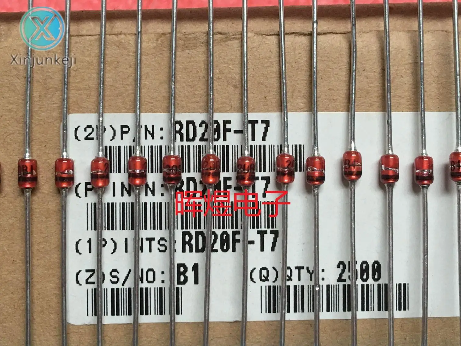 Diodo zener B1 de 30 piezas, RD20F-T7 original, DO-41, 1W20V