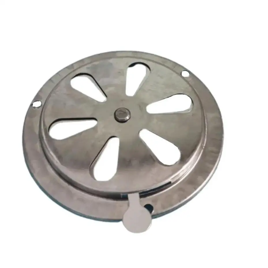 1 Pcs BBQ Grill Smoker Exhaust Kitchen Vent Air Damper Stove Stainless Steel Damper Round Home Replacement
