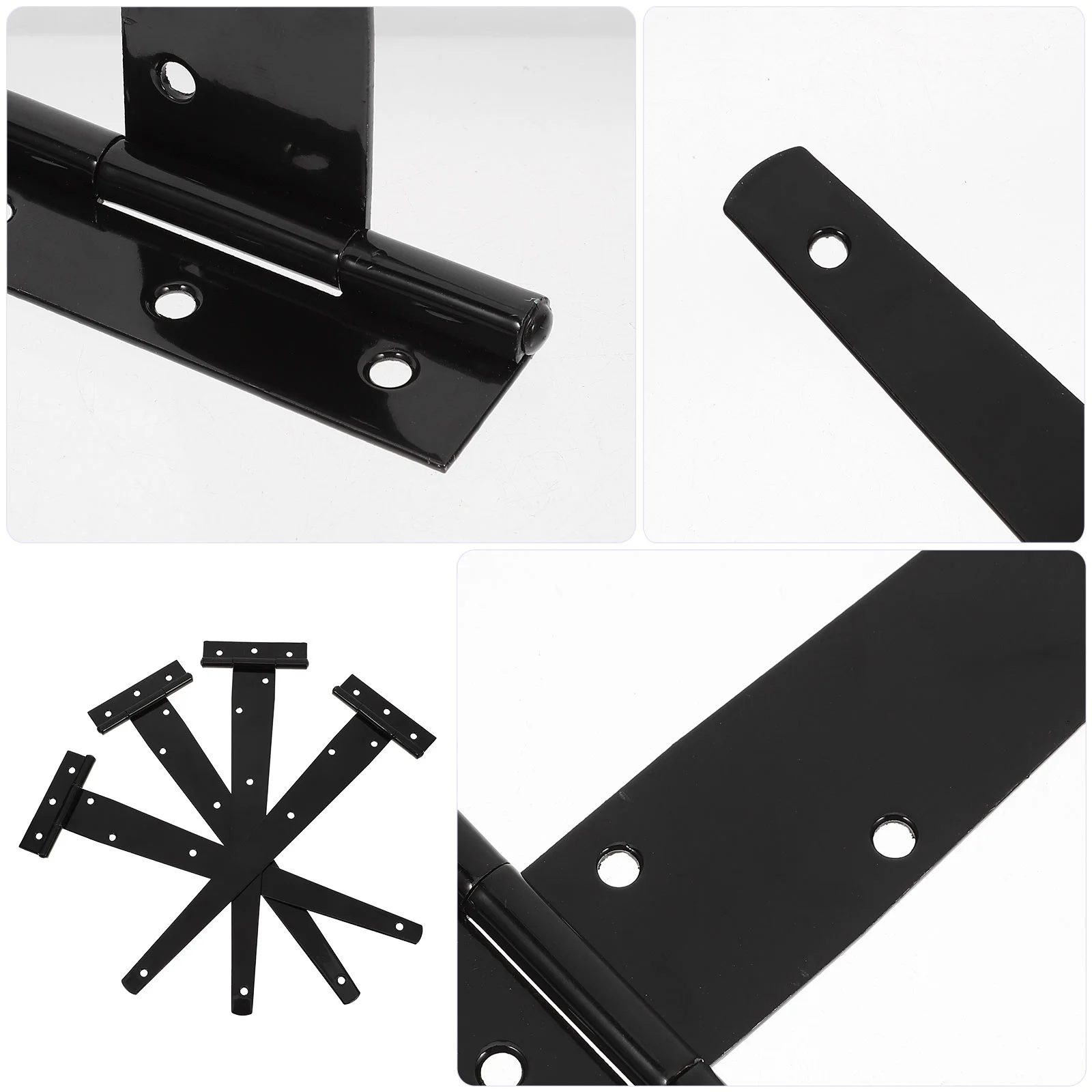 4PCS Zinc Plating T Shape Hinges Rustproof Iron Triangle Hinges Special Sturdy Shed Hinge Prcatical Door Gates Hinges for Home S