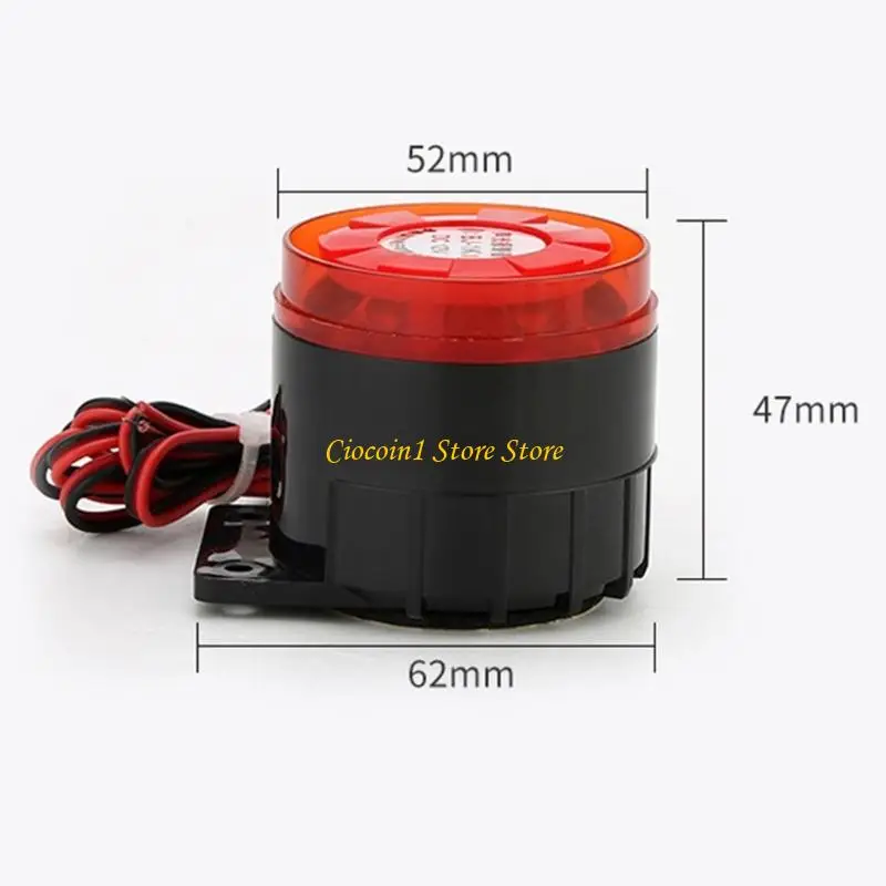 A3PC Heavy Duty Wall Mount Alarm 12V/24V/220V 115dB Loud Sound Light Quick Fixing for Industrial Security