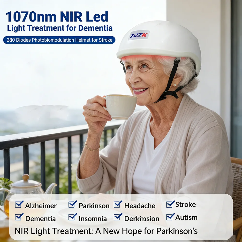 Professional 1070nm Near Infrared Helmet Non-invasive Neuromodulation for Dementia Insomnia Relief Brain Fog Mental Wellness