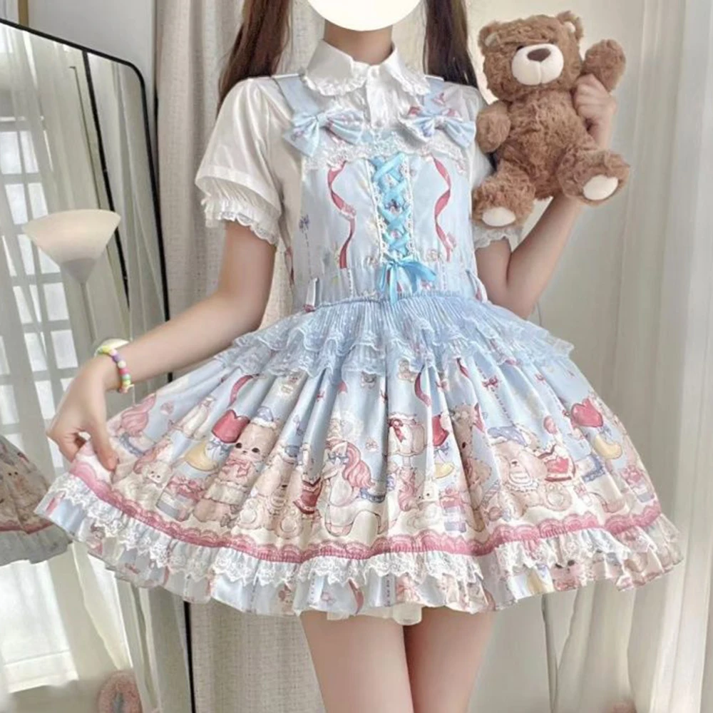 

Spot {Free original Lolita bear amusement park lolita sweetheart sweet birthday dress for women vestidos clothing