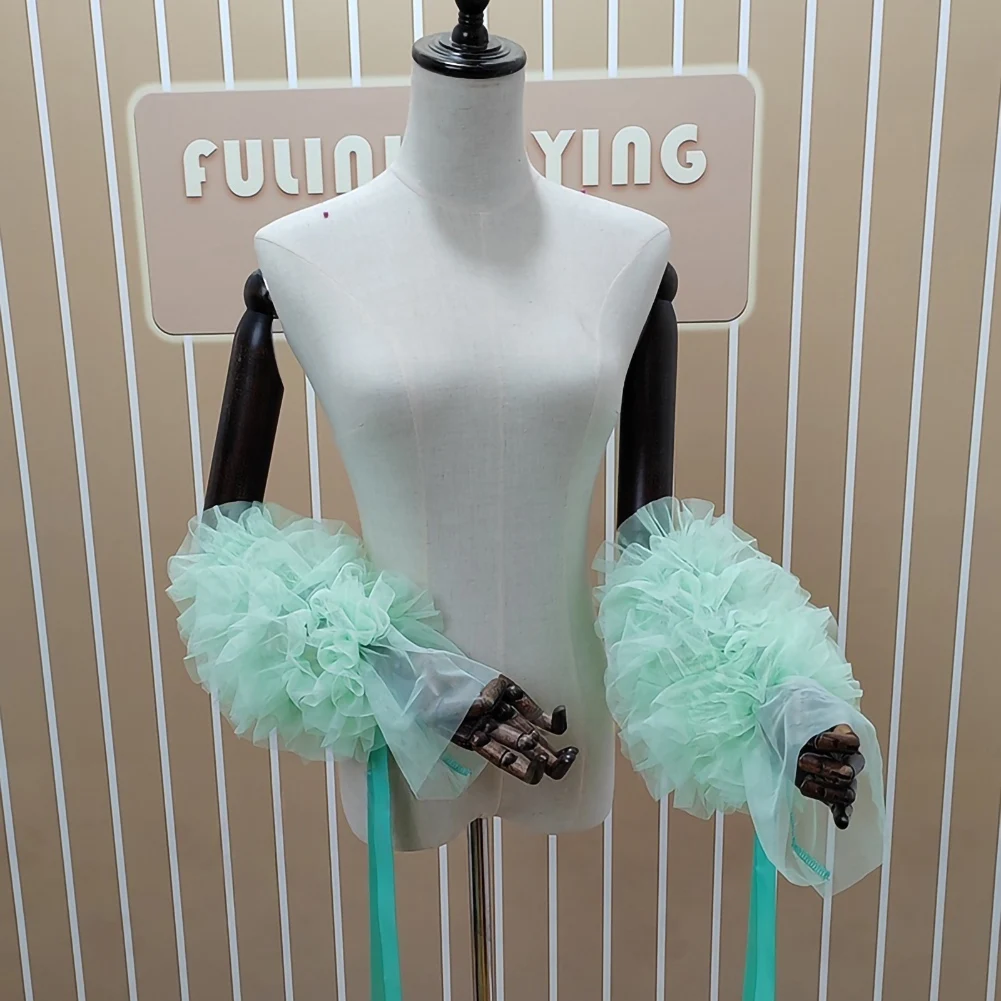 

Ballroom Dance Accessories Black Skirt Hand Sleeve White Mint Green Arm light purple Red Waltz Dance Cuff Accessories