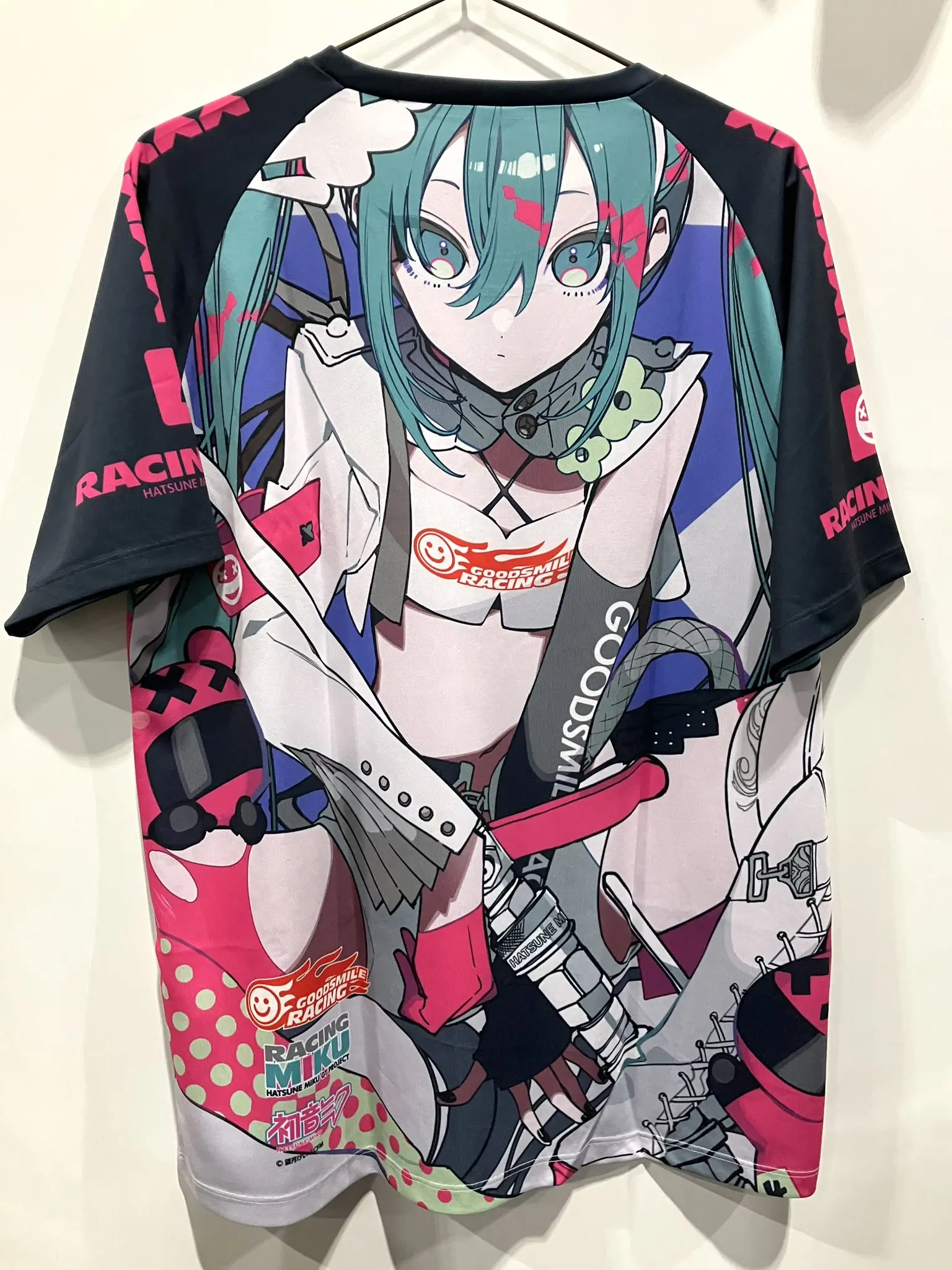 Racing Miku Hatsune Miku T Shirt Y2K Style Good Smile Racing Full Print Short Sleeve Casual Crew Neck Streetwear Tops view 2