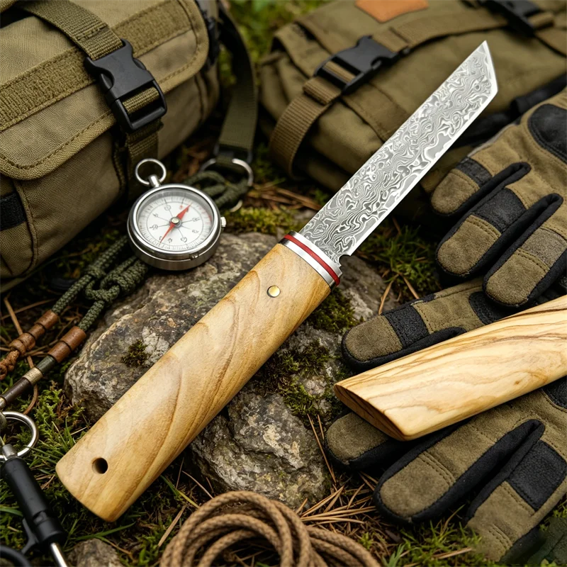 Przenośny Nóż z Ostrzem Damasc – Edc Pocket Carry Fixed Blade recenzja i cena