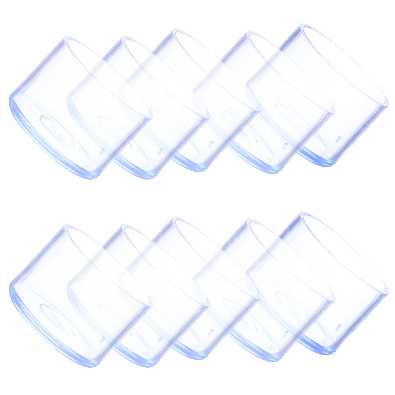 

10pcs Pvc Furniture Leg Thickened Chair Pads Clear Round Floor Protectors For Dining Room Chairs Bar Stools Home Use
