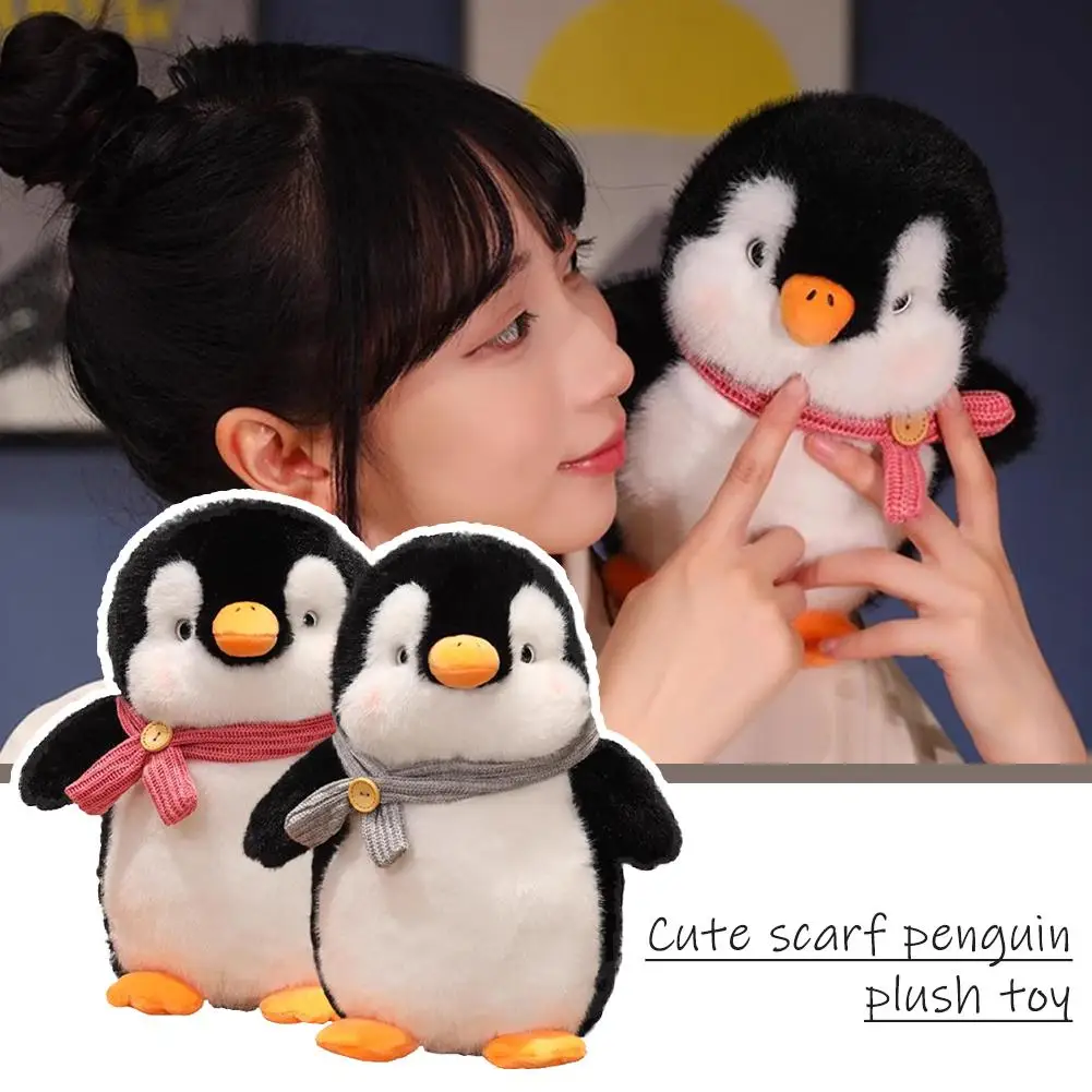 1pc 25/35/45cm Cute Scarf Penguin Plush Toy Children's Bed Sleeping Companion Doll Animal Cartoon Toys Pillow For Children R2C3