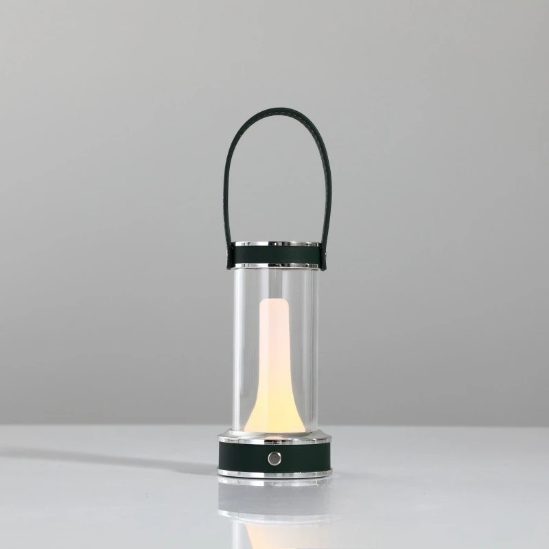 2026 Outdoor Handheld Night Light Candle Holder, Rechargeable Camping Lamp, Modern Creative Leather Bedside Ambient Light