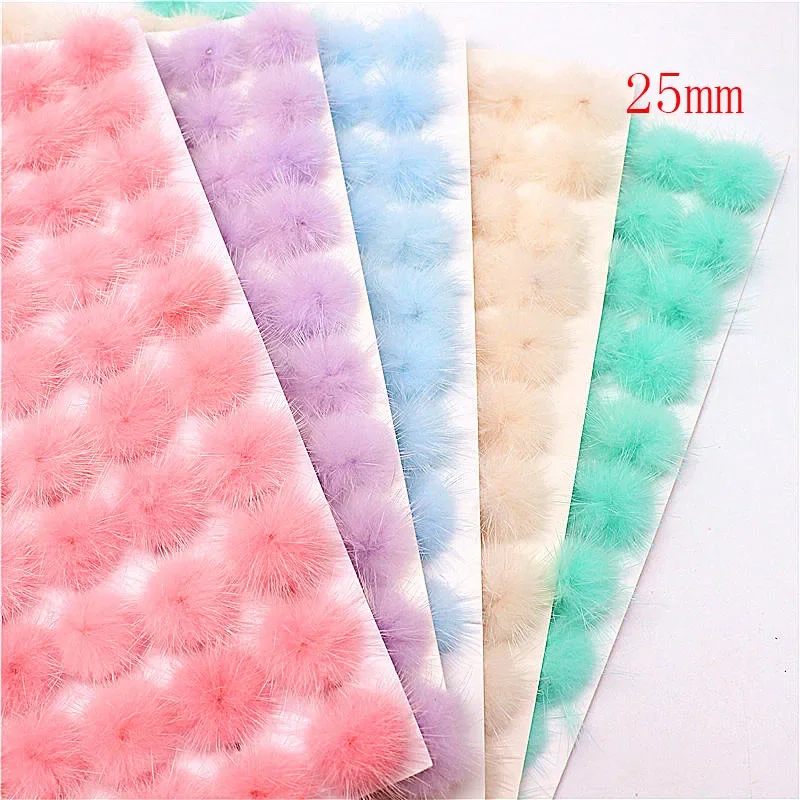 Natural Mink Pompons balls Fluffy Soft Pompones Diy Pompom Keychain Hair Decor Craft Supplies Sewing Accessories Wholesale