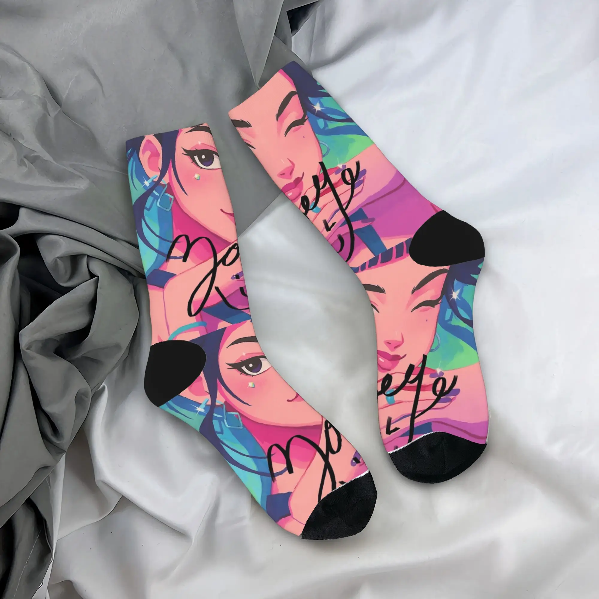 

Men Socks Baby Saja KPop Demon Hunters Chibi Art Stockings Anti Bacterial Quality Socks Winter Harajuku Graphic Climbing Socks