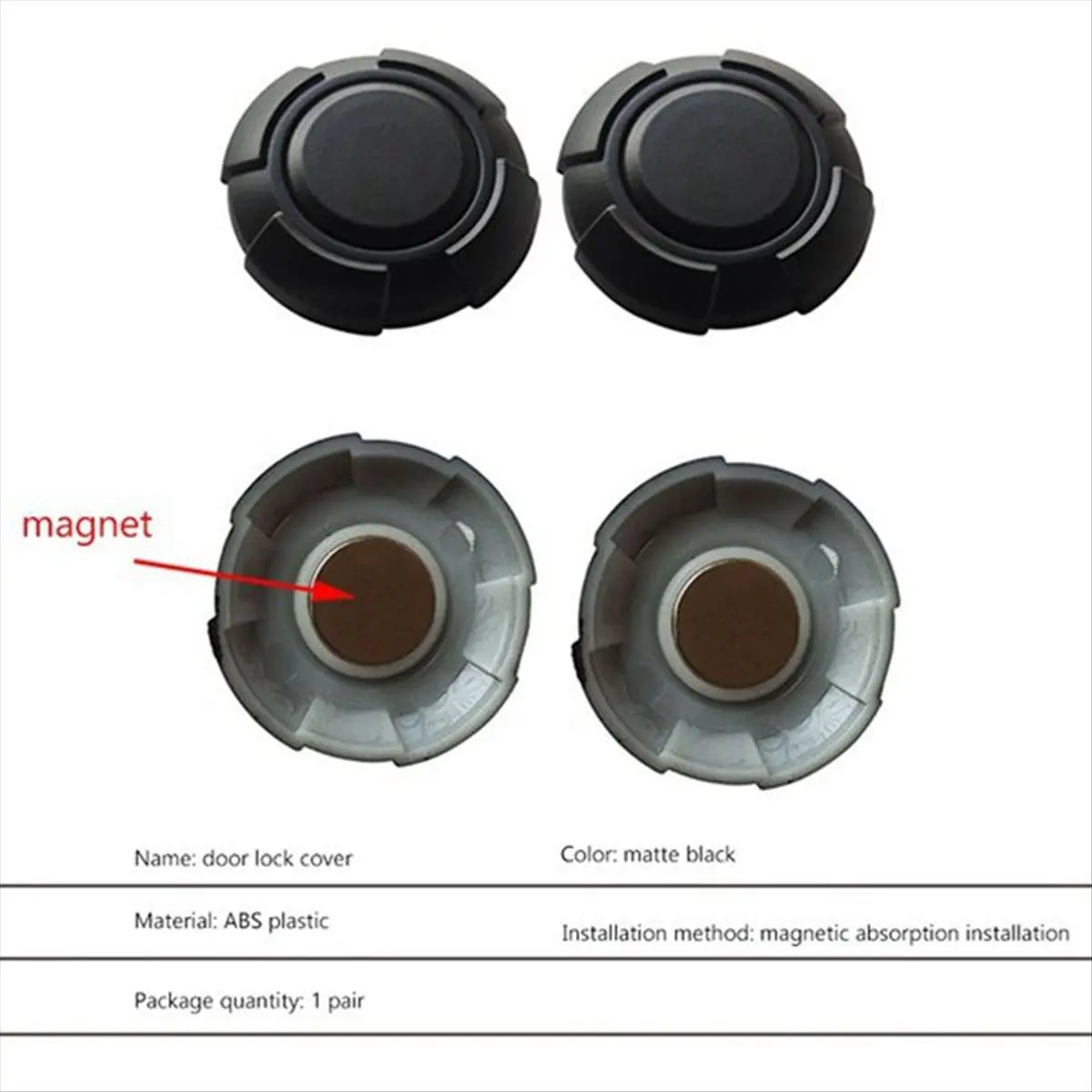 B09A 3Set for Suzuki Jimny 2019 2020 2021 Car Door Key Hole Decoration Cover Trim Door Lock Cover