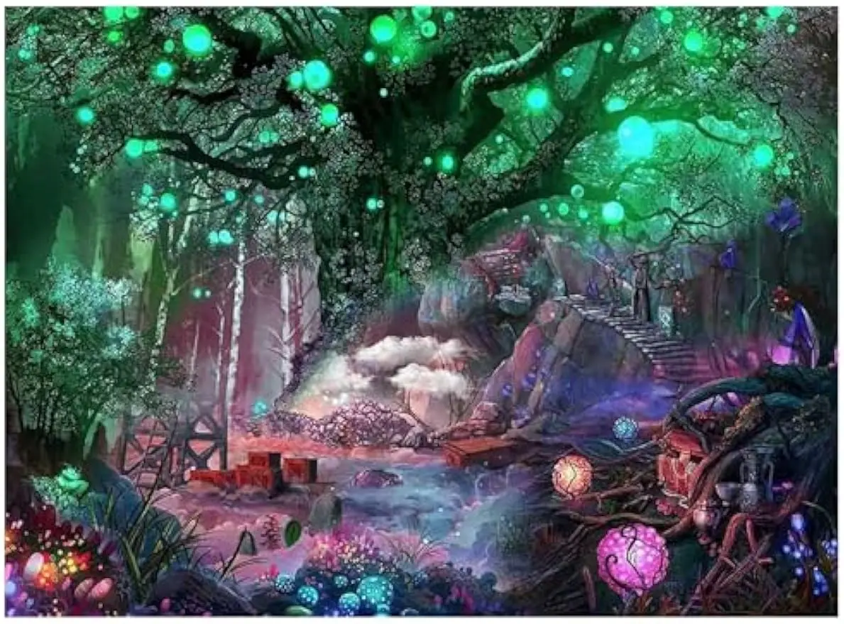 Dewocke Arazzo Albero della Vita, Arazzo da Parete Psichedelico Motivo Foresta Magica, Arazzo da Appendere alla Parete, Utilizza